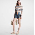 Louis Vuitton LV Women Starboard Wedge Sandal White Monogram-Embroidered Cotton - Image 12