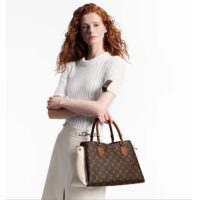 Louis Vuitton LV Women Vendôme MM Cream Monogram Coated Canvas Cowhide Leather (2)