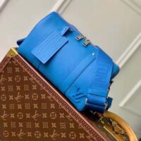 Louis Vuitton Unisex City Keepall Bag Bright Blue Cowhide Leather (3)