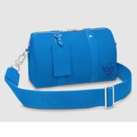 Louis Vuitton Unisex City Keepall Bag Bright Blue Cowhide Leather (3)