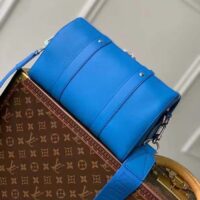 Louis Vuitton Unisex City Keepall Bag Bright Blue Cowhide Leather (3)