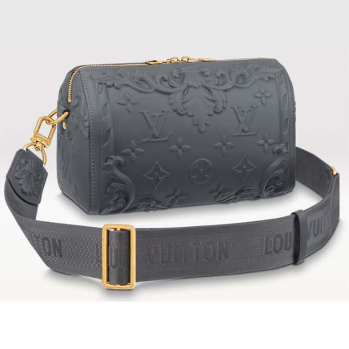Louis Vuitton Unisex City Keepall Bag Dark Shadow Gray Calf Leather