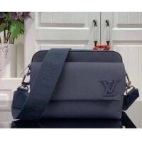 Louis Vuitton Unisex LV Fastline Messenger Navy Blue Cowhide Leather Zipped Closure (5)