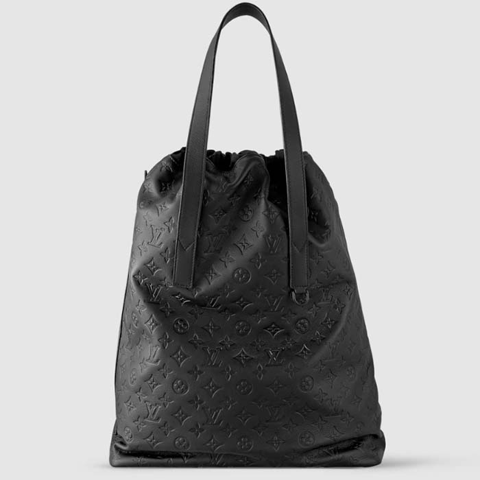 Louis Vuitton Unisex LV Helmet Bag Black Calf Leather Cowhide Double Handles