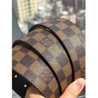 Louis Vuitton Unisex LV Initiales 40mm Reversible Belt Brown Damier Ebene Canvas (9)