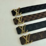 Louis Vuitton Unisex LV Initiales 40mm Reversible Belt Brown Damier Ebene Canvas - immagine 11