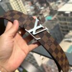 Louis Vuitton Unisex LV Initiales 40mm Reversible Belt Brown Damier Ebene Canvas - immagine 4