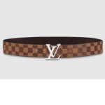 Louis Vuitton Unisex LV Initiales 40mm Reversible Belt Brown Damier Ebene Canvas
