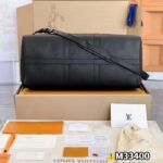 Louis Vuitton Unisex LV Keepall Bandoulière 50 Travel Bag Black Double Zip Closure Padlock - Image 6