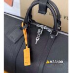 Louis Vuitton Unisex LV Keepall Bandoulière 50 Travel Bag Black Double Zip Closure Padlock - Image 10