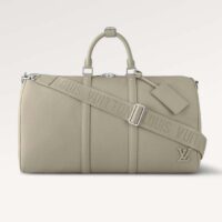 Louis Vuitton Unisex LV Keepall Bandoulière 50 Travel Bag Sage Cowhide Leather (4)