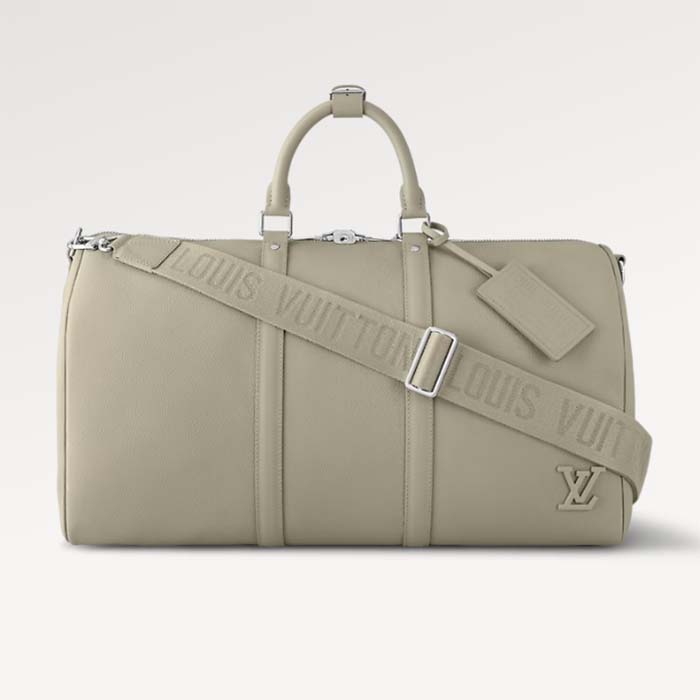 Louis Vuitton Unisex LV Keepall Bandoulière 50 Travel Bag Sage Cowhide Leather