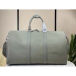 Louis Vuitton Unisex LV Keepall Bandoulière 50 Travel Bag Sage Cowhide Leather - Image 4