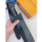 Louis Vuitton Unisex LV Pont Neuf 35mm Belt Anthracite Gray Ombre Calf Leather – Bild 11