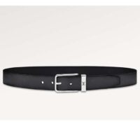 Louis Vuitton Unisex LV Pont Neuf 35mm Belt Anthracite Gray Ombre Calf Leather