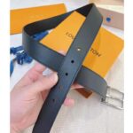 Louis Vuitton Unisex LV Pont Neuf 35mm Belt Anthracite Gray Ombre Calf Leather – Bild 10