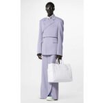 Louis Vuitton Unisex LV Sac Plat Optic White Calf Leather Double Handle - Image 11