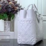Louis Vuitton Unisex LV Sac Plat Optic White Calf Leather Double Handle - Image 4