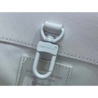 Louis Vuitton Unisex LV Sac Plat Optic White Calf Leather Double Handle (9)