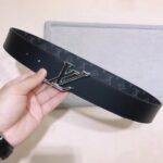 Louis Vuitton Unisex LV Speed 40mm Reversible Belt Turquoise Blue Monogram Eclipse Coated Canvas Leather - Imagen 10