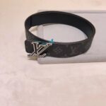 Louis Vuitton Unisex LV Speed 40mm Reversible Belt Turquoise Blue Monogram Eclipse Coated Canvas Leather - Imagen 2