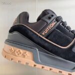 Louis Vuitton Unisex LV Trainer Maxi Black Suede Calf Leather Textile Laces Beads Rubber - Image 10