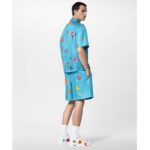 Louis Vuitton Unisex LV x YK LV Trainer Sneaker White Printed Grained Calf Leather Monogram Flowers - immagine 12