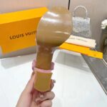 Louis Vuitton Women LV Fame Platform Sandal Pink Monogram Denim Leather 11.5 CM Heel – Bild 7