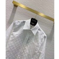 Louis Vuitton Women LV Long Sleeved Fitted Shirt Cotton Blanc Optique White Regular Fit (2)