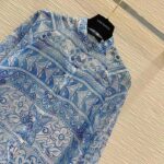 Louis Vuitton Women LV Monogram Tile Long Shirt Dress Cotton Blue White Regular Fit - Bild 5