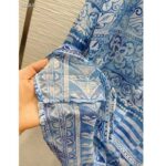 Louis Vuitton Women LV Monogram Tile Long Shirt Dress Cotton Blue White Regular Fit - Bild 8