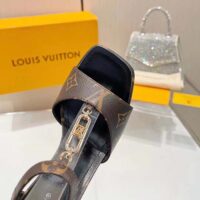 Louis Vuitton Women LV Sparkle Sandal Brown Monogram Canvas Outsole 9.5 CM Heel (7)
