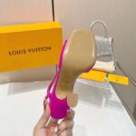 Louis Vuitton Women LV Sparkle Sandal Rose Calfskin Leather Outsole 9.5 CM Heel - immagine 9