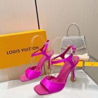 Louis Vuitton Women LV Sparkle Sandal Rose Calfskin Leather Outsole 9.5 CM Heel (2)