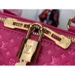 Louis Vuitton Women LV Speedy Bandouliere 20 Handbag Rose Calfskin Double Zip – Bild 8