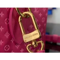 Louis Vuitton Women LV Speedy Bandouliere 20 Handbag Rose Calfskin Double Zip (6)