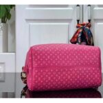 Louis Vuitton Women LV Speedy Bandouliere 20 Handbag Rose Calfskin Double Zip – Bild 5
