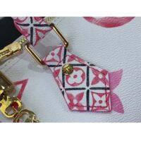 Louis Vuitton Women LV Speedy Bandoulière 25 Pink Monogram Coated Canvas Double Zip Padlock (1)