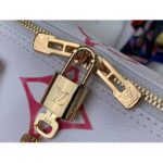 Louis Vuitton Women LV Speedy Bandoulière 25 Pink Monogram Coated Canvas Double Zip Padlock - Image 8