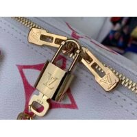 Louis Vuitton Women LV Speedy Bandoulière 25 Pink Monogram Coated Canvas Double Zip Padlock (1)