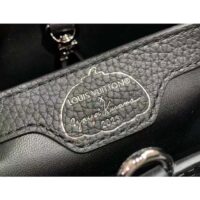 Louis Vuitton Women LV x YK Capucines BB Black White Taurillon Bull Calf Leather Infinity Dots Print (10)