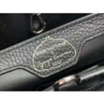 Louis Vuitton Women LV x YK Capucines MM Black Taurillon Bull Calf Leather 3D Painted Dots Print - Image 9