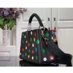 Louis Vuitton Women LV x YK Capucines MM Black Taurillon Bull Calf Leather 3D Painted Dots Print - Image 4
