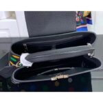 Louis Vuitton Women LV x YK Capucines MM Black Taurillon Bull Calf Leather 3D Painted Dots Print - Image 6