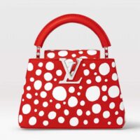 Louis Vuitton Women LV x YK Capucines Mini Red Taurillon Bull Calf Leather Infinity Dots Print (3)