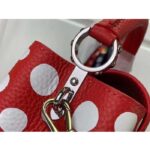 Louis Vuitton Women LV x YK Capucines Mini Red Taurillon Bull Calf Leather Infinity Dots Print - Image 9