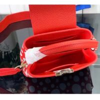 Louis Vuitton Women LV x YK Capucines Mini Red Taurillon Bull Calf Leather Infinity Dots Print (3)