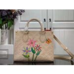 Louis Vuitton Women LV x YK OnTheGo Mini White Embossed Grained Monogram Cowhide Leather – Image 2