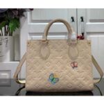 Louis Vuitton Women LV x YK OnTheGo Mini White Embossed Grained Monogram Cowhide Leather – Image 3