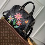 Louis Vuitton Women LVxYK Speedy Bandoulière 25 Black Embossed Grained Monogram Cowhide Leather – Image 2